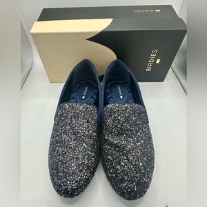 BIRDIES The Starling Slipper Flats in Galaxy Glitter Size 7 LIKE NEW CONDITION